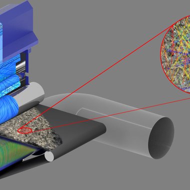 Strömungsverhältnisse einer Airlay-Anlage © STFI