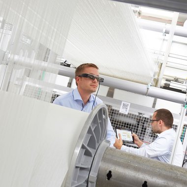 Einsatz Datenbrille in der Textilindustrie