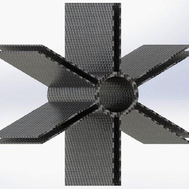 Solche Strukturen wie ein Sternprofil gehören zu den möglichen 3D-Gewebemustern, die aus Hochleistungs-Filamentgarnen effizient hergestellt werden können