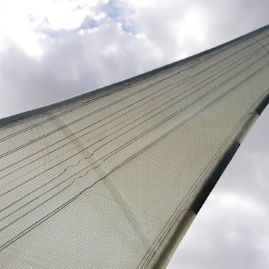 Schon auf der Hannover Messe 2015 ein Hingucker: Ein Rotorblatt, das sich selbst überwacht