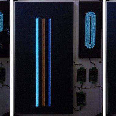 Farbwählschalter mit näherungssensorischen Leuchtgarnen