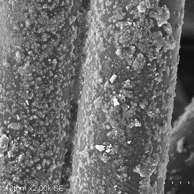 Antibakterielle Ausrüstung von PLA-Fasern mit Zinkoxid-Partikeln