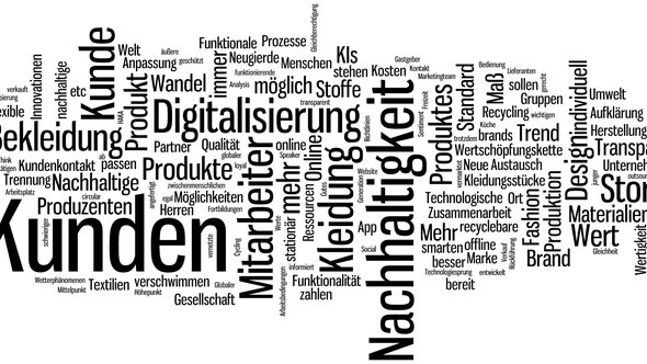 Wortwolke: wichtigste Begriffe für die Geschäftsmodelle der Zukunft